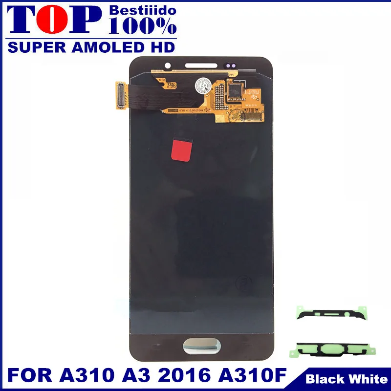 AMOLED lcd s Замена для Samsung Galaxy A3 2016 A310 A310F A310H A310M A310Y ЖК-дисплей с дигитайзером