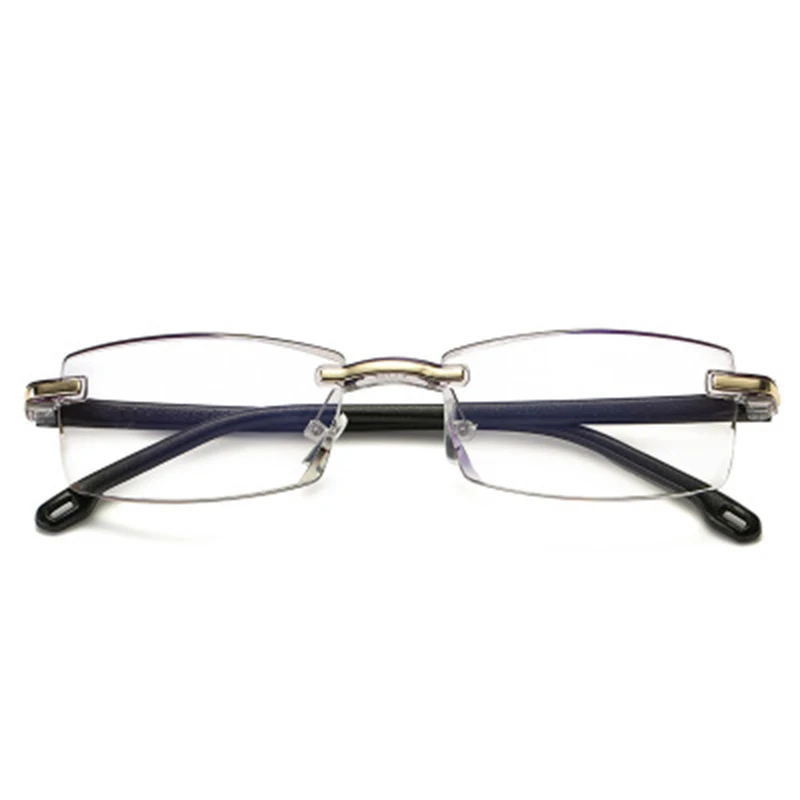 Сверхлегкий анти синий свет чтения Стекло Для мужчин алмазные Rimless es бренды