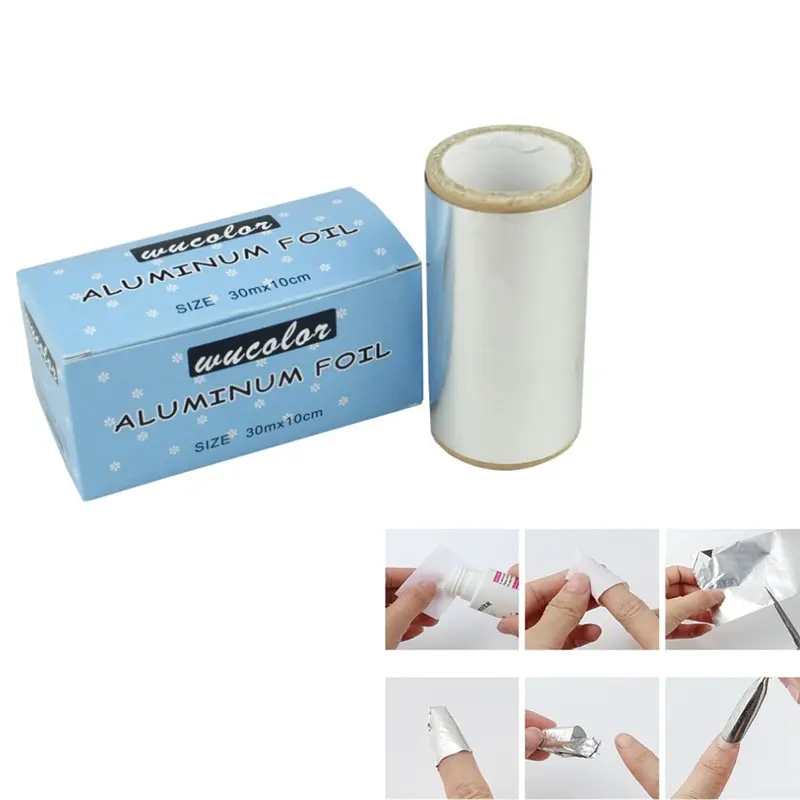 1 Roll UV Gel Wraps Polish Remove Tin Foil Aluminum Paper Foil Thick