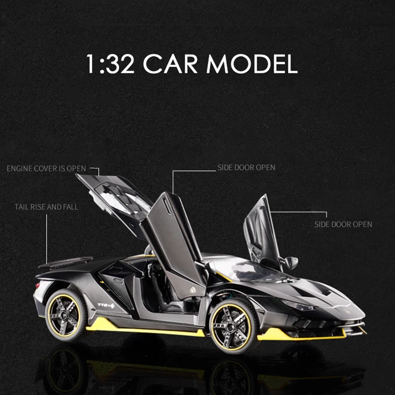 LP770 1:32 Lamborghinis автомобиль сплав спортивный модель литья под давлением звук супер