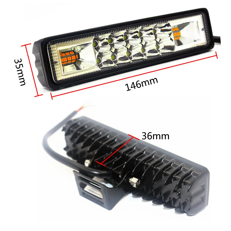 Машинка для стрижки 48 Вт вспышки света рабочий светильник светодиодный светильник балка желтого цвета синий красный, белый для бездорожья 4x4 ATV внедорожник Мотоцикл для грузовика, трейлера, машины аксессуары