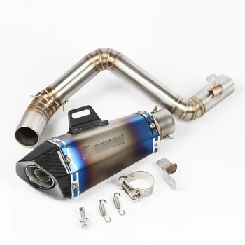 

Slip On For Ktm 200 390 Motorcycle Exhaust Muffler Silencer Tail Pipe With Middle Link Pipe Full Set Moto Refit Escape 2012-2016