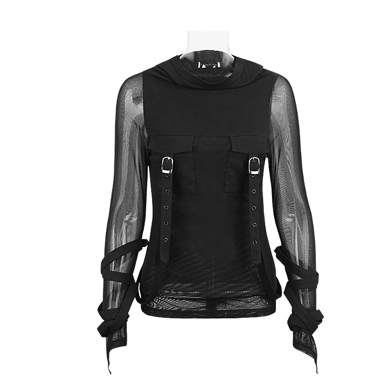 New Punk Rave Emo Rockabilly Gothic Vintage Top Shirt Cotton Women fashion M XL 3XL T407