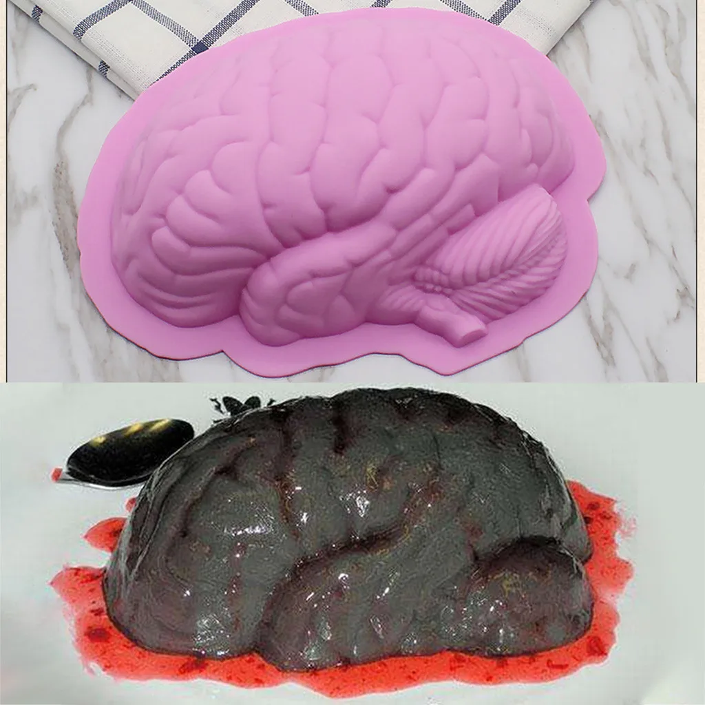 Силиконовая форма для выпечки в форме цветка 3D формочка в виде мозга DIY противень крафт украшение торта, выпечки Кухня ручной тесто реквизит