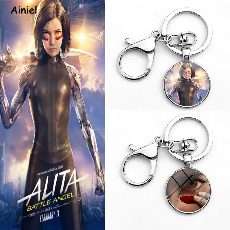 Movie Alita Battle Angel Cosplay Costumes Key Chain Keyring Bag Pendant Jewelry Trinket Alloy for Women Girls Kids Gift | Тематическая
