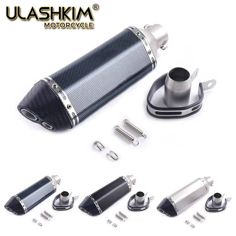 

Universal Motorcycle Carbon Fiber Exhaust Muffler Escape Z125PRO Z250SL ZOOMER-X NSF100 MONKEY GROM/MSX125SF PCX CBR125R