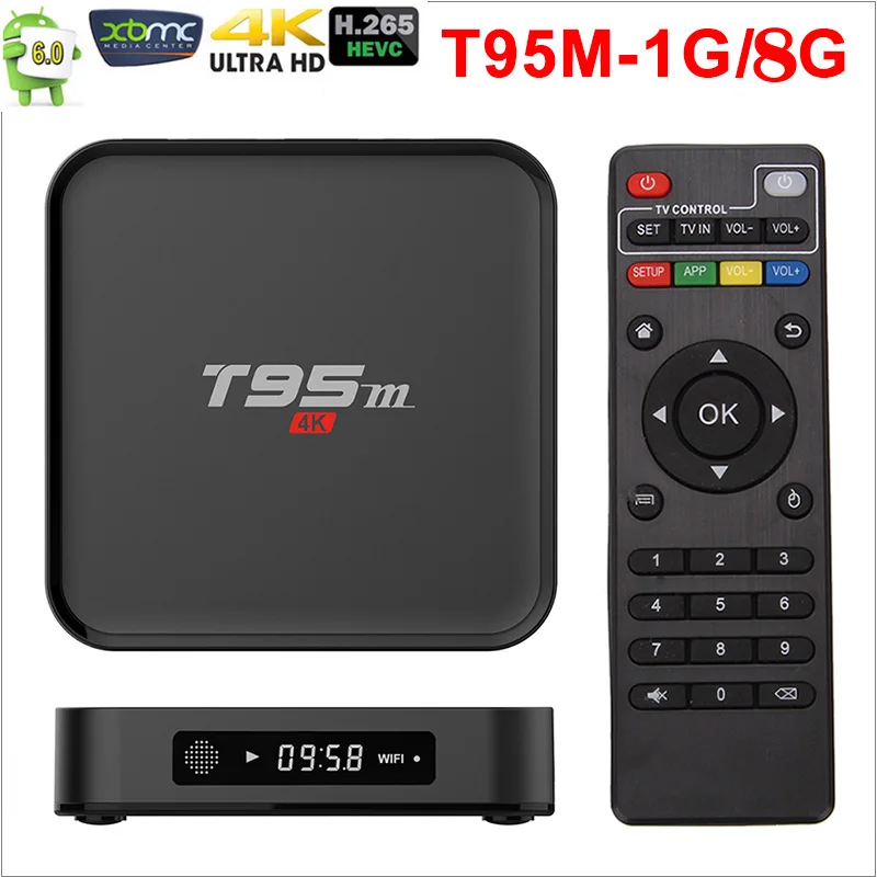 Amlogic Stream T95M Android TV Box 1G/8G 2G/8G Media Players 2.4G WiFi Amlogic S905X 16.0 Android 6.0 Quad Core H.265 4K TV BOX Amlogic Stream T95M Android TV Box 1G/8G 2G/8G Media Players 2.4G WiFi Amlogic S905X 16.0 Android 6.0 Quad Core H.265 4K TV BOX