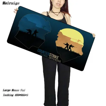 

Mairuige Free Shipping 900*400 Large Locking Edge Rubber Gaming keyboard Mousepads for Cs Go Counter Strike Mice Table Cup Mat