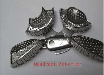 

4pcs Dental Metal Stainless Steel Tray Anteriors Impression Tray