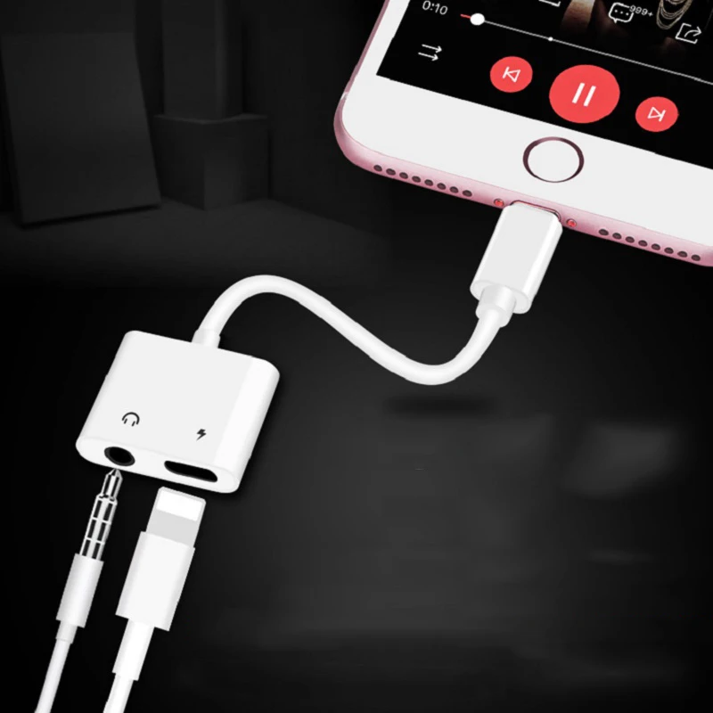For Lightning to 3.5mm Aux Jack Headphones Earphones