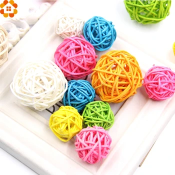 

15PCS 3Sizes Mix-sizes Rattan Ball DIY Sepak Takraw Balls Home Ornaments&Christmas/Birthday/Wedding Party Decorations Kids Toys