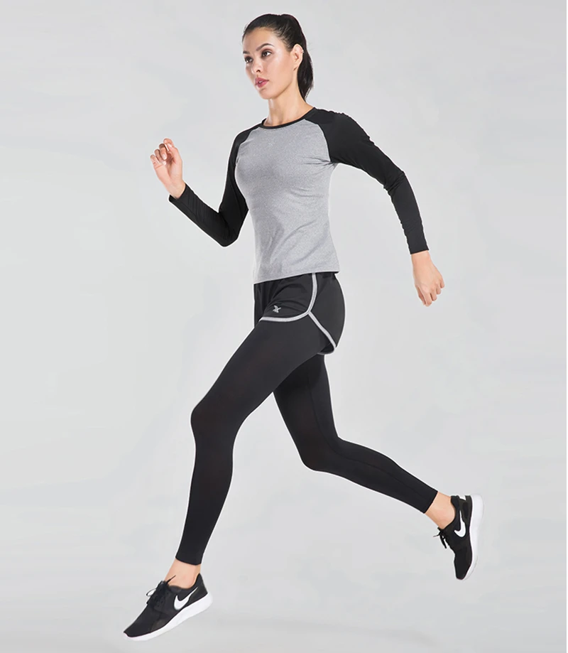 Vansydical спортивные костюмы Для женщин Фитнес Йога комплект спортивная одежда для бега быстросохнущая для бега Спортивная одежда 2 шт