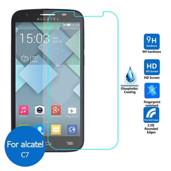 

For Alcatel One Touch POP C7 Tempered Glass Screen Protector 2.5 9h safety Protective Film on onetouch C 7 7040D 7041X 7041D