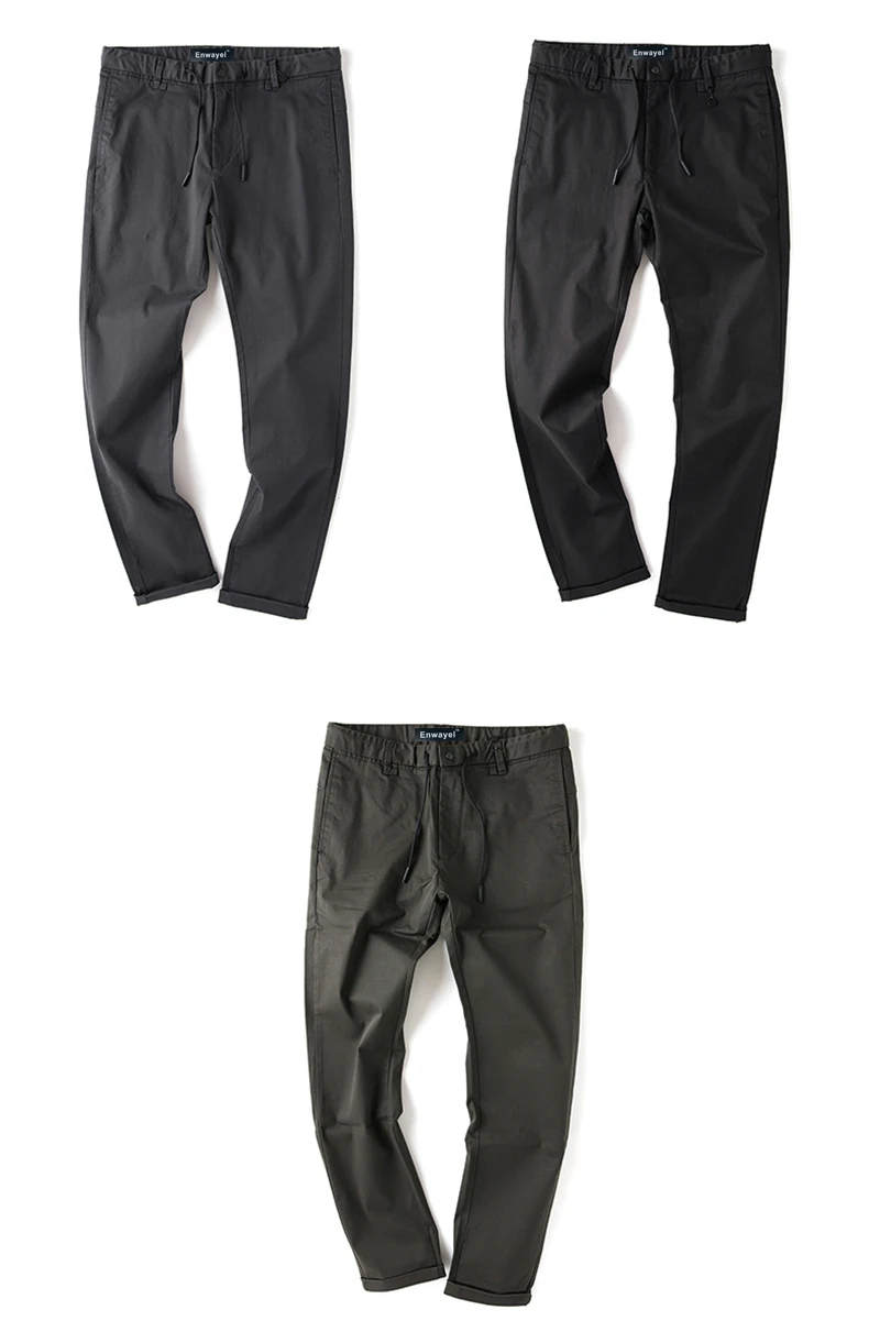 Повседневные штаны для мужчин хлопок бренд мода 98% г. Винтаж Slim Fit Эластичные прямые шаровары мужской мотобрюки демисезонный K1007