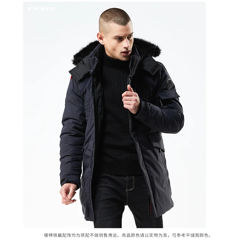 Moda inverno parkas men-30 graus nova jaqueta