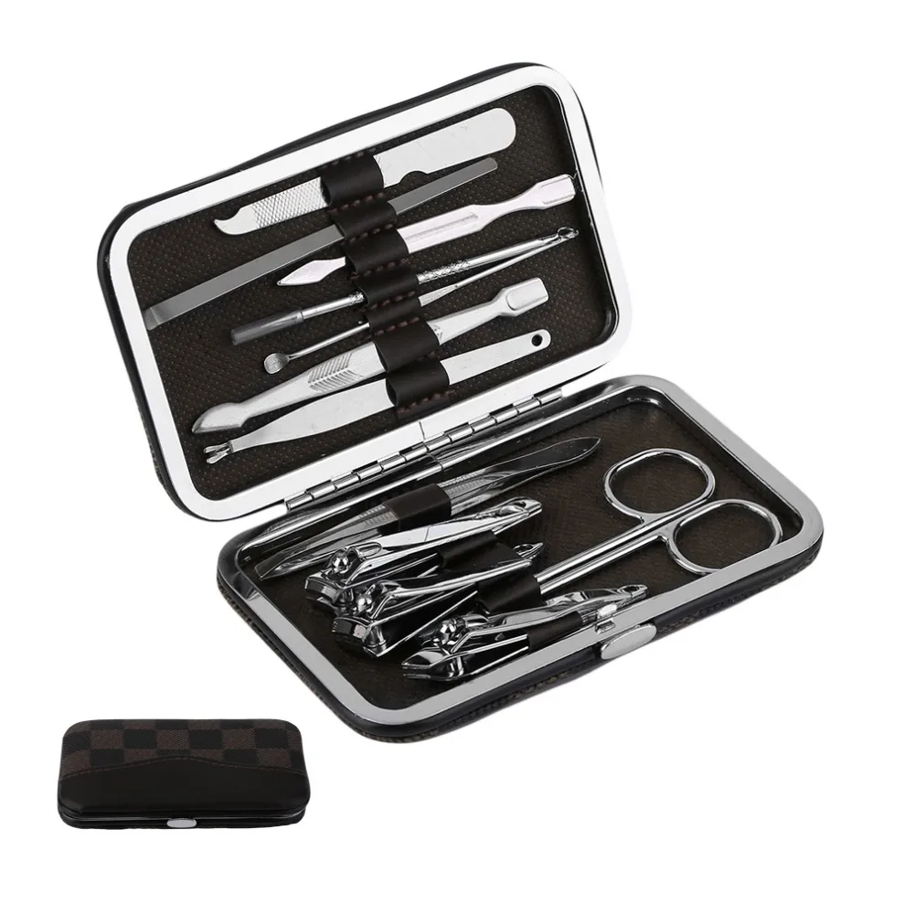 12 in 1 Stainless Steel Nail Clipper Set Pedicure Manicure Tools Set Nail Care Nipper Cutter