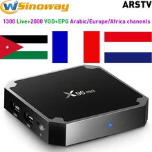 Арабский IP tv X96 Мини ТВ телеприставка android 7,1 ARS tv АПК без ежемесячной платы арабский французский Франция спортивный тюнер для просмотра телеканалов Нидерландов каналов