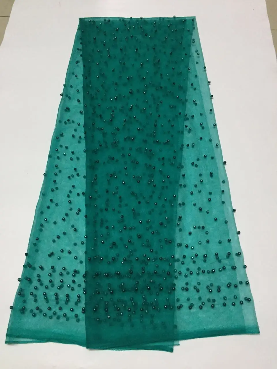 

Nigerian Beaded Lace Fabric Soft Bridal African French Net Lace Fabric High Quality Nigerian Lace Fabrics For Wedding Beads Lace