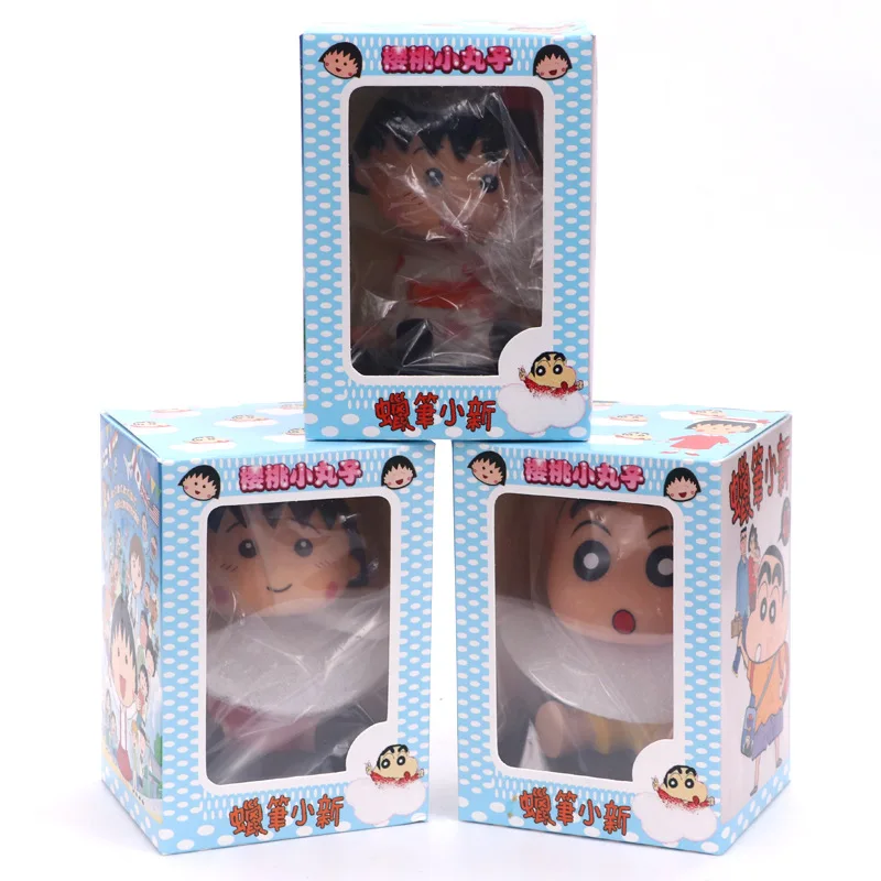 

1/ 10 Stairs Painted Figure Chi Bi Maruko & Ultrman Bobble Head Of Pvc Action Figure Collectible Toy Model