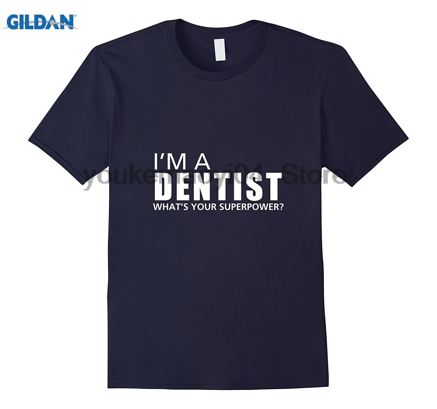 GILDAN Im A Dentist Whats Your Superpower футболка простая с буквенным принтом Футболка круглым