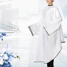 Салонный плащ для стрижки волос водонепроницаемый, с длинными рукавами стрижка фартук накидки для парикмахерской платье обертывание MSI-19