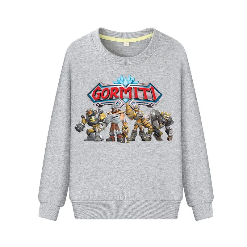 Детские игровые куртки с капюшоном с героями мультфильмов; костюм; детский спортивный пуловер с длинными рукавами; пальто; детские толстовки с капюшоном для мальчиков и девочек; WK122 - Цвет: Grey Sweatshirt