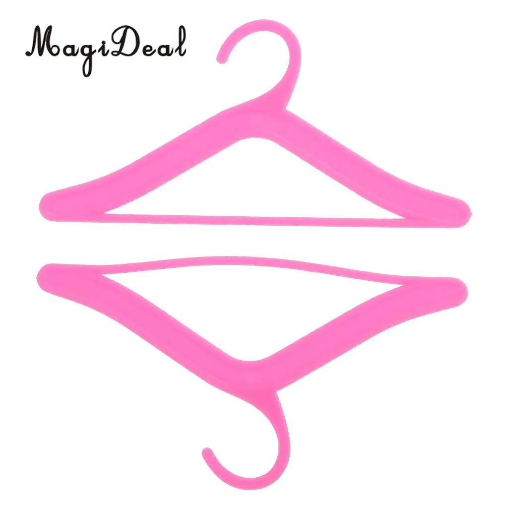 MagiDeal милые 20 шт./лот пластиковые 7 2 см кукольные вешалки для одежды подвесных