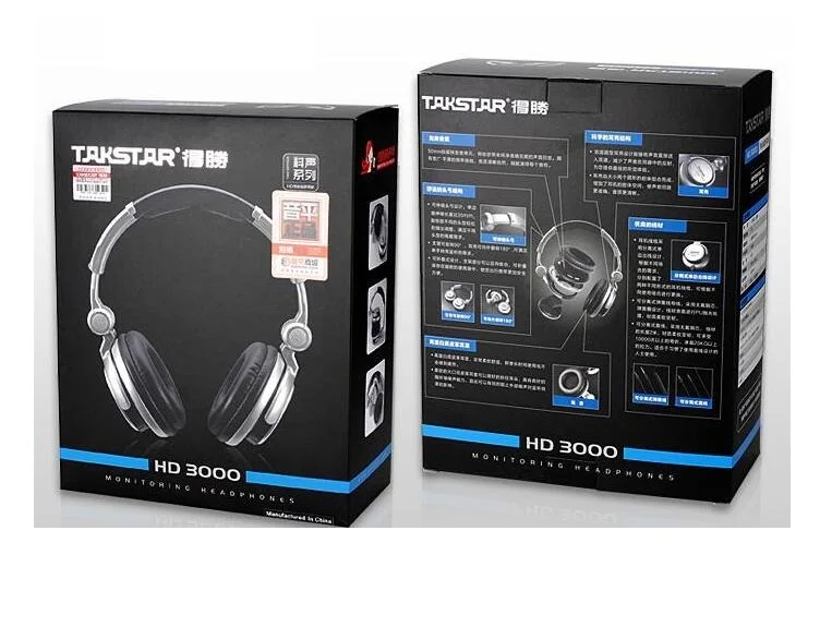 Takstar HD3000 DJ Складные Наушники Hi-Fi студийные наушники профессиональный аудио Мониторинг наушников Разъемный кабель