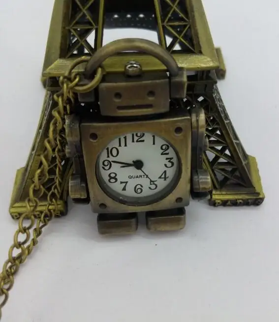 Hot sales Retro classic android robot bronze pendant quartz Pocket