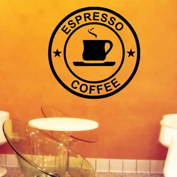 

Wall Decals Cup Espresso Coffee House Fast Food Kitchen Vinyl Sticker Decor
