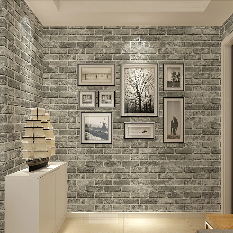 Living Room 3d Wallpaper aliexpress : buy vintage chinese style brick wall wallpaper Living Room 3d Wallpaper aliexpress : buy vintage chinese style brick wall wallpaper