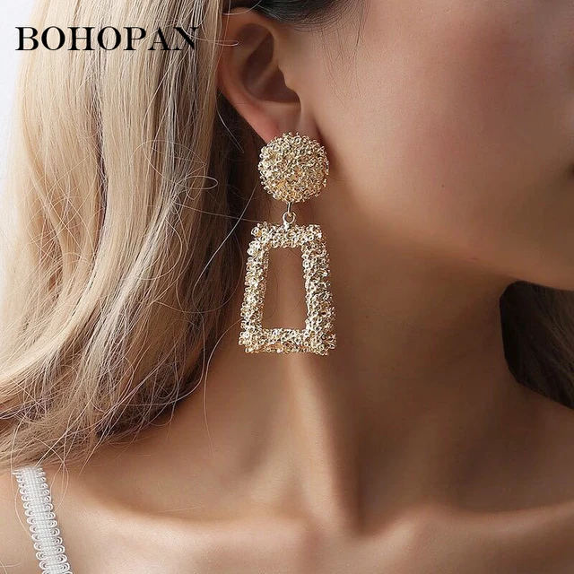 Buy Luxury Big Square Dangle Earrings Fashion Simple 5