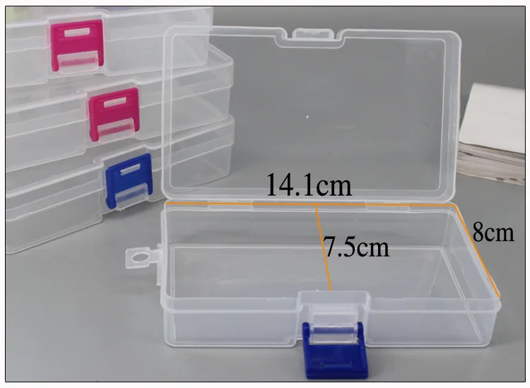 2 цвета пластиковая коробка для хранения Прозрачная Коробка для хранения Домашний контейнер Органайзер ювелирные изделия бусины коробки
