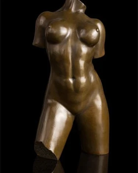 

Art Deco Sculpture Broken Body Nude Woman Bronze Statue Signed