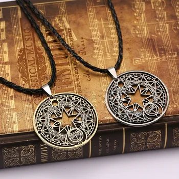 

10pcs/lot Japan Cardcaptor Sakura bronze&silver Hollow Charms Pendants Cosplay Necklace Jewelry Accessories KINOMOTOSAKURA