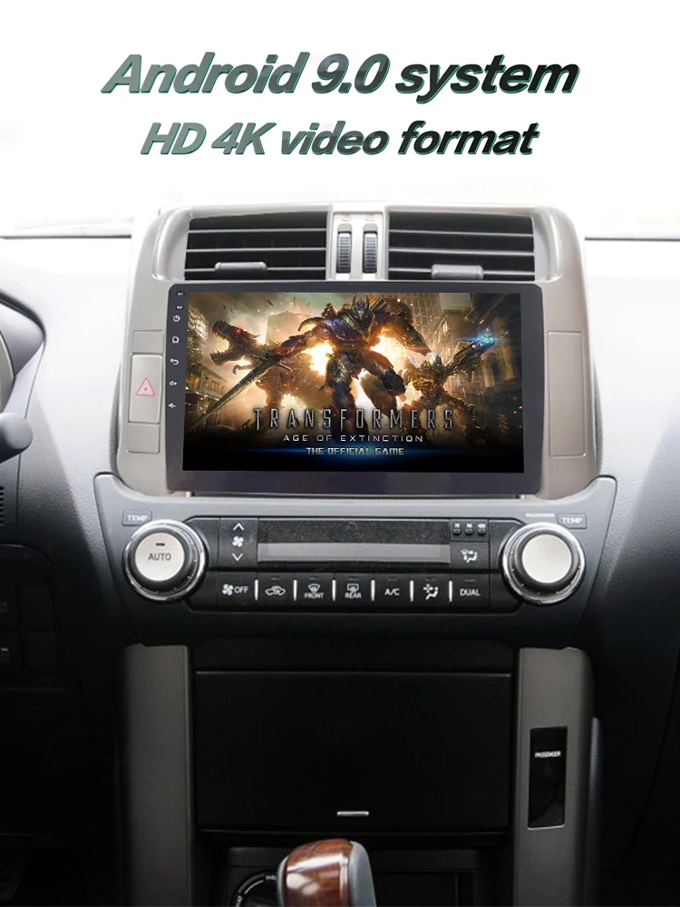 Excellent 4G Lte Android 9.0 Car multimedia navigation system GPS player For Toyota prado land crusier 2010-2013 years IPS screen Radio 3