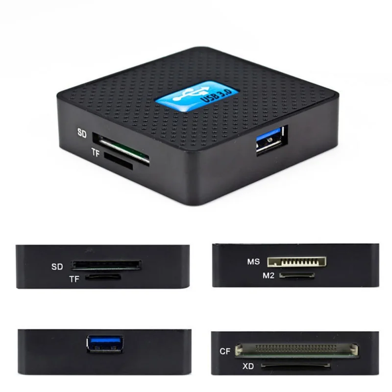 Новый USB 3,0 Card Reader высокое Скорость Multi-функция чтения карт для портативных ПК все в 1 SD TF CF XD M2 MS флэш-устройство чтения карт памяти