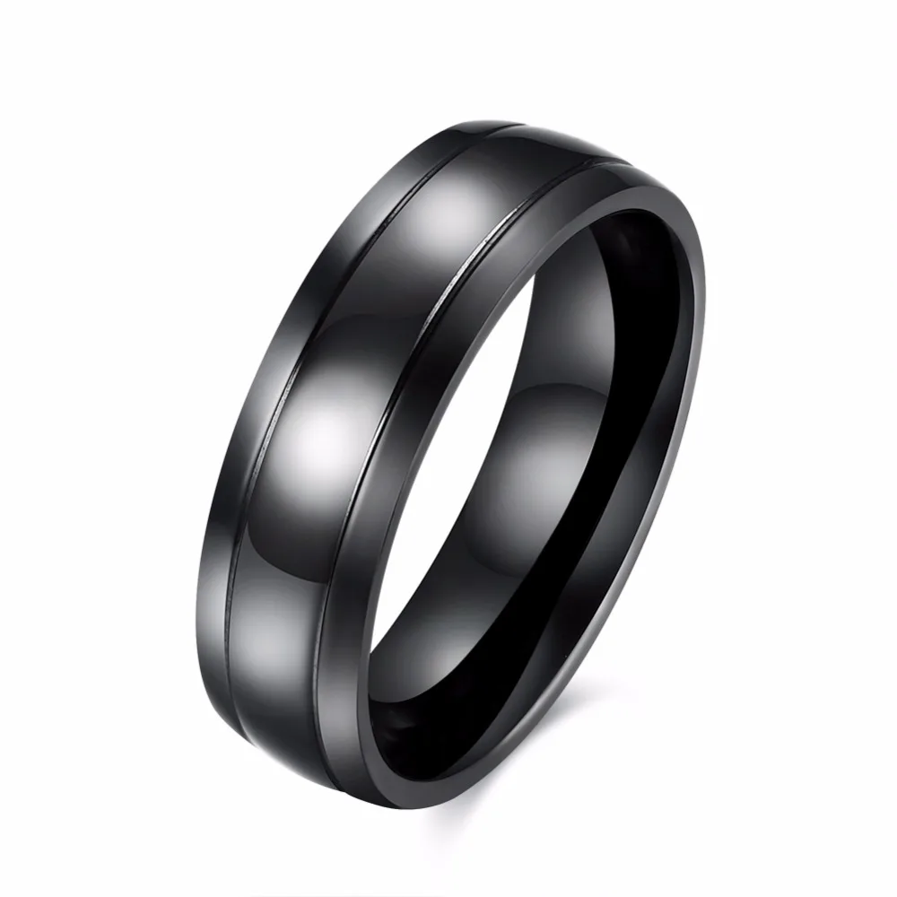 Mens Rings Black Pure Tungsten Carbide Wedding Engagement Band Ring For Men Fashion Trendy Jewelry 6mm Mens Rings Black Pure Tungsten Carbide Wedding Engagement Band Ring For Men Fashion Trendy Jewelry 6mm