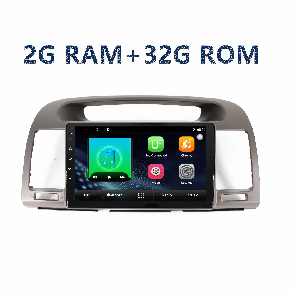 Flash Deal 2din 9inch car Android GPS navigation Multimedia Player for toyota camry2002 2003 2004 2005 2006 with radio BT WIFI FM Map Video 3