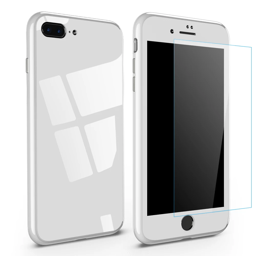 NYFundas 360 Magnetic Adsorption Case For iPhone X 8 Plus 7 6 6S + Tempered Glass Back Cover for iPhone 7 8 6 6 S Plus Accessory (3)