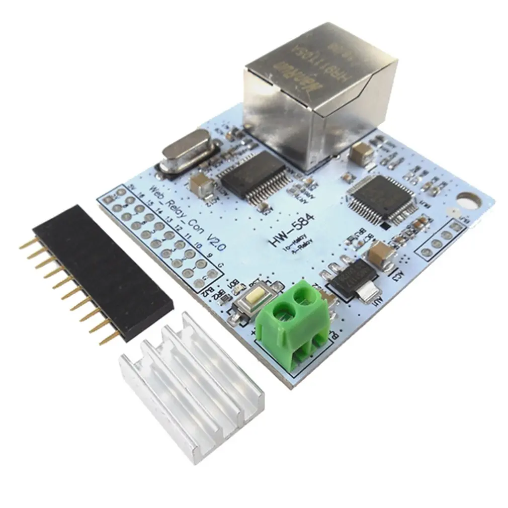 

8-way W5100 network control switch 5 volt network relay module Internet of Things