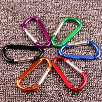 

1000pcs/lot Large Aluminum Carabiner D-Ring Key Chain Clip Snap Hook Karabiner Camping Multicolor 78mmx40mm