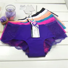 New Hot Cotton with Lace Side best quality Underwear Women sexy panties Casual Intimates female Briefs Cute Lingerie N826