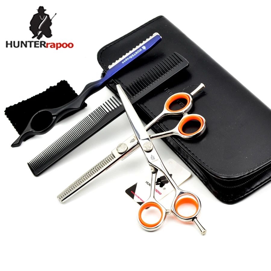 

50% OFF HUNERrapoo 6.0" in Scissors Kit HT9123 Cutting Thinning Styling Tool Hair Scissor Hairdresser with Razor Salon Shears