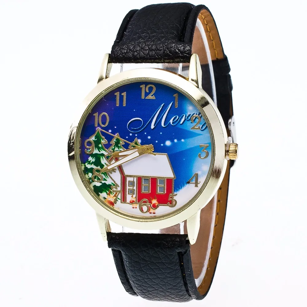 

Christmas Eve New Ornaments Decoration Merry Christmas Happy New Year Elderly Analog Quartz Vogue Watches Envio Gratis 999