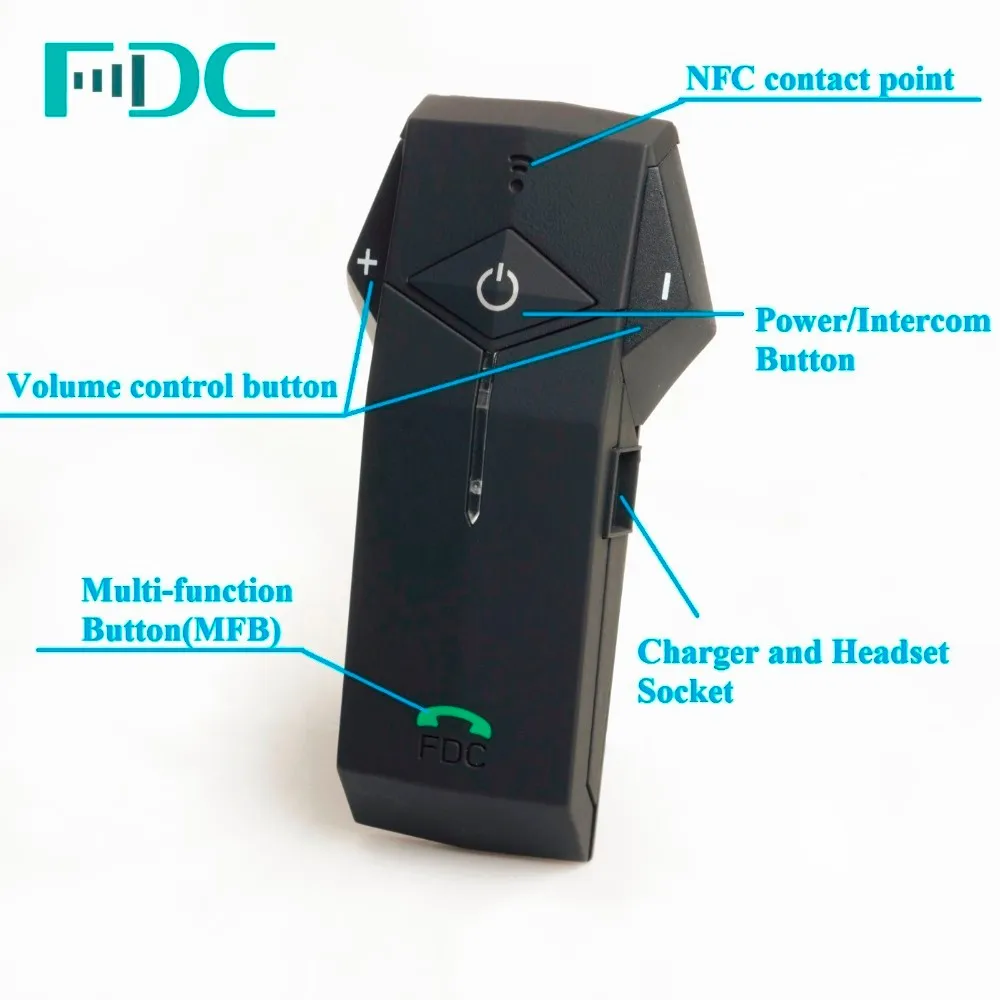 FreedConn COLO-RC домофон мотоциклетное переговорное устройство NFC Bluetooth гарнитура для шлема 3 всадников 1000 м с пультом дистанционного управления FM радио