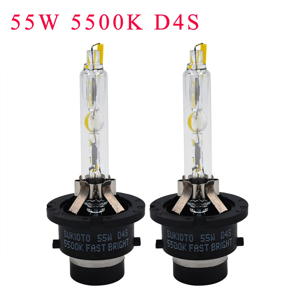 SKYJOYCE Original D2S Xenon HID Kit 55W 5500K D2S D2R D4S D4R Xenon Bulb 85967-50020 D2 HID Ballast Reactor 55W Car Headlight Kit (2)