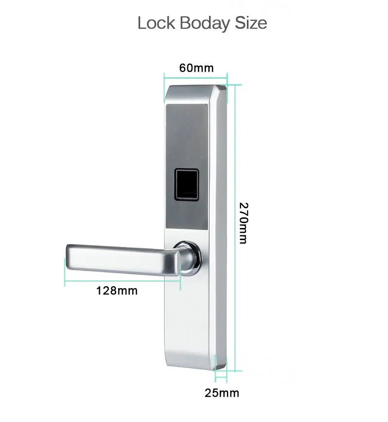 Lachco 2019 Biométrico Eletrônico Fechadura da Porta de Impressão Digital Inteligente, Código, Cartão, Chave Touch Screen Digital Password Lock para Casa L18008s 7 tela sensível ao toque bloqueio senha digital para casa l18008s