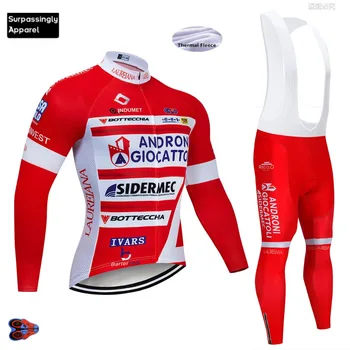 

2019 Winter TEAM ANDRO Cycling Jersey 9D Pad Bike Pants Suit Ropa Ciclismo Windproof Thermal Fleece Bike Jackets Maillot Culotte