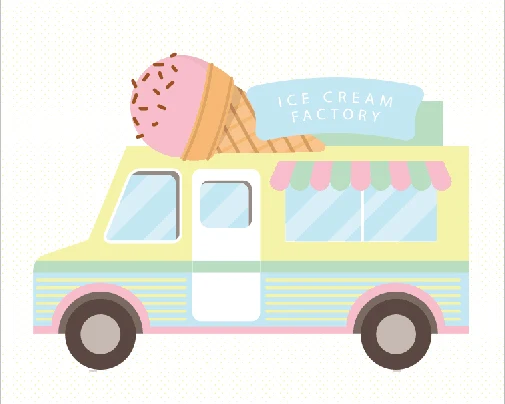 

7x5FT Vintage Ice Cream Factory Parlor Car Custom Photo Studio Backdrop Background Vinyl 220cm x 150cm